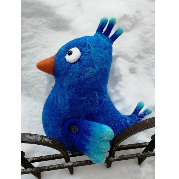 Интерьерная подушка «Синяя птица»